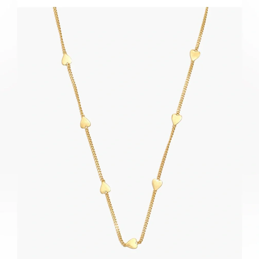 Madewell Gold Plated Heartstrings Choker Necklace - Picture 2 of 7